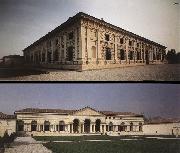 GIRARDON, Francois Facade and courtyard view dg oil painting
